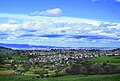 The village of Neilston, with Glasgow in the distance