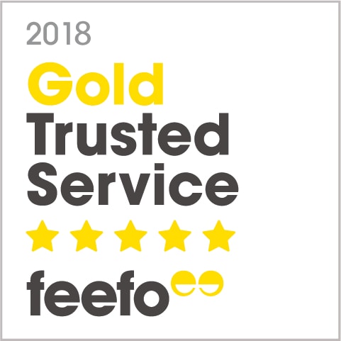 Feefo Gold trusted service logo