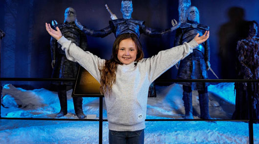 Girl in front of the night